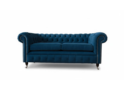 Bank 3-zits bank Chesterfield bekleding zit stof textiel design nieuw
