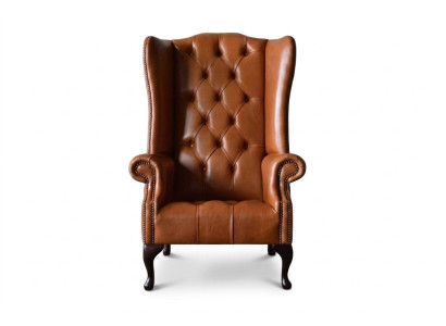Fauteuil Ohrensessel Chesterfield Luxe Zits woonkamer Bruin Nieuw
