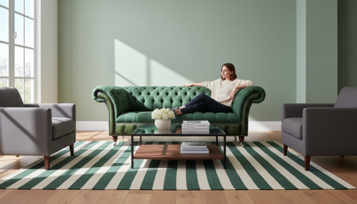 Chesterfield Bank 3-zits bank Bekleding Stof Leder Banken Textiel Nieuw