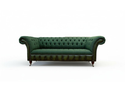 Chesterfield Bank 3-zits bank Bekleding Stof Leder Banken Textiel Nieuw
