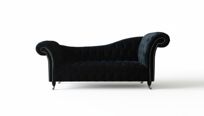 Bank Luxe Stof Chesterfield Bank Bekleding 3-Zits Set Blauw Fluweel