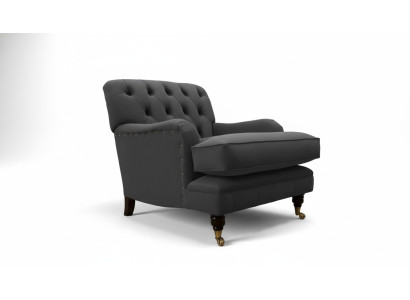 Chesterfield fauteuil bank gestoffeerde 1-zitter design banken textiel nieuw