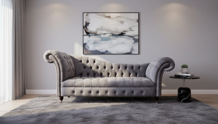 Chesterfield 3-zits designbank bank gestoffeerd zitstof luxe bankstellen