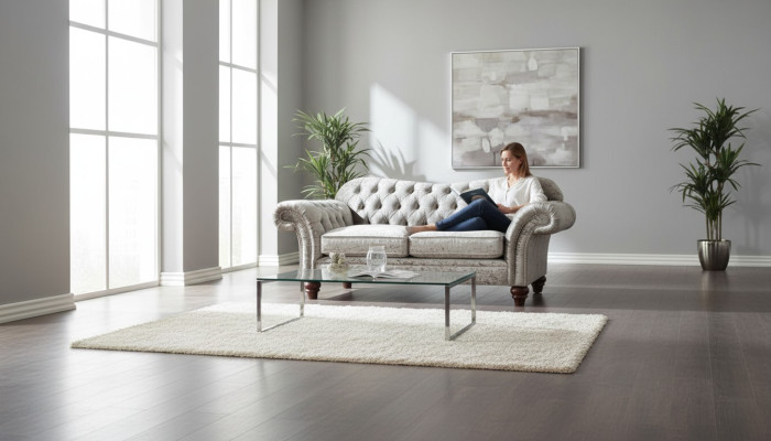 Chesterfield stoffen bank 2-zits bank ontwerp luxe stoffen bankstellen