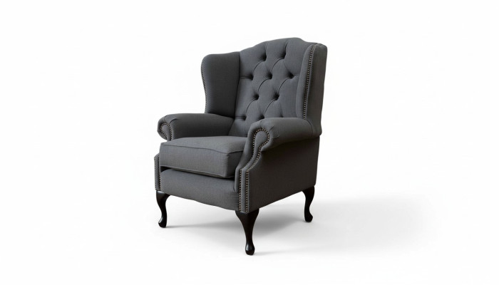 Grijze fauteuil fauteuil ontwerp gestoffeerde bank bank Chesterfield textiel nieuw