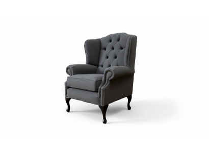Grijze fauteuil fauteuil ontwerp gestoffeerde bank bank Chesterfield textiel nieuw