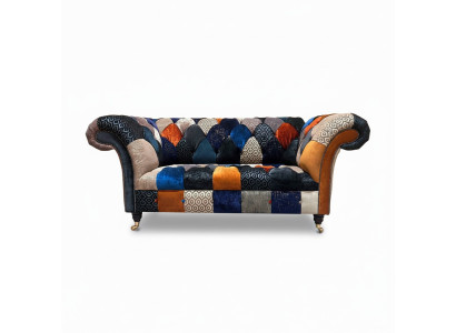 Bank stof design driezits luxe Chesterfield-meubels veelkleurig