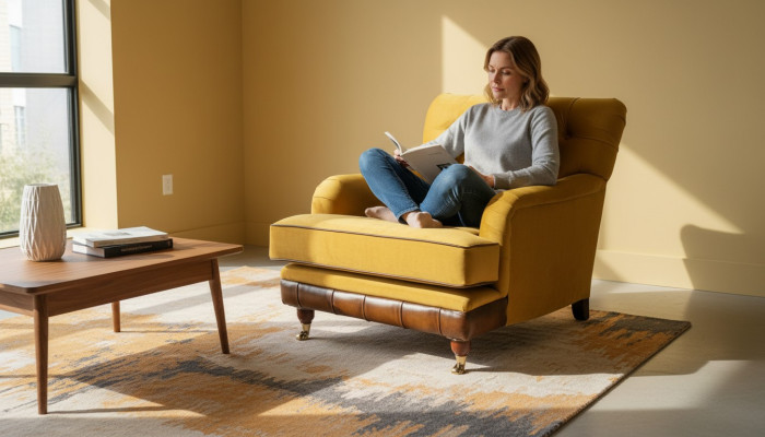 Fauteuil 1-zits banken Stof Woonkamer Textiel Luxe Meubels Eenpersoons Chesterfield