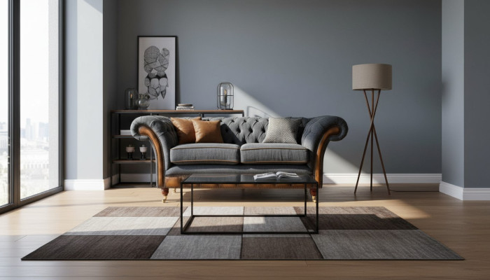 Bankstel 2-zits designbanken gestoffeerde banken textiel chesterfield tweezitter