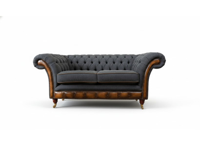 Bankstel 2-zits designbanken gestoffeerde banken textiel chesterfield tweezitter