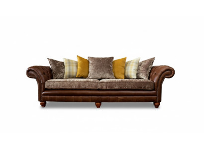Sofa Bank 3-zits Design Bank Bekleding Textiel Klassiek Driezitter Nieuw