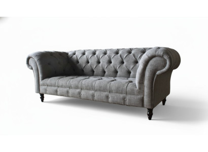 Chesterfield bank bank bekleding 3-zits bank banken zitten banken Grijs Nieuw