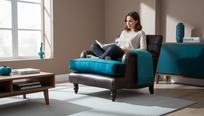 Chesterfield fauteuil bank 1-zits bank gestoffeerde bank leer grijs