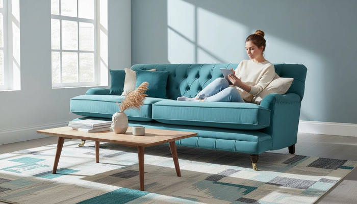 Bankstel 3-zits Stof Ontwerp Bank Beklede Banken Textiel Modern Chesterfield 1