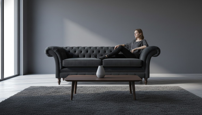 Chesterfield Roze Nieuwe Driepersoons Stoffen Design Bank Gestoffeerde Bank Nieuw