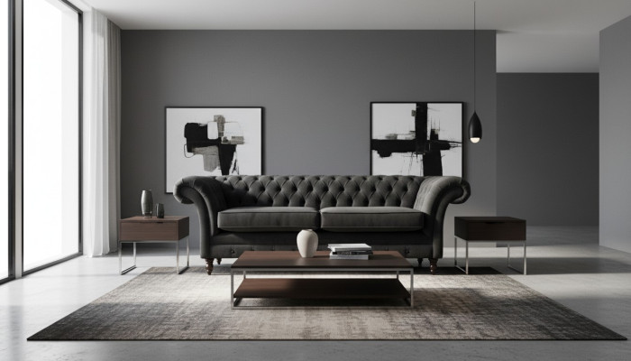 Chesterfield Roze Nieuwe Driepersoons Stoffen Design Bank Gestoffeerde Bank Nieuw