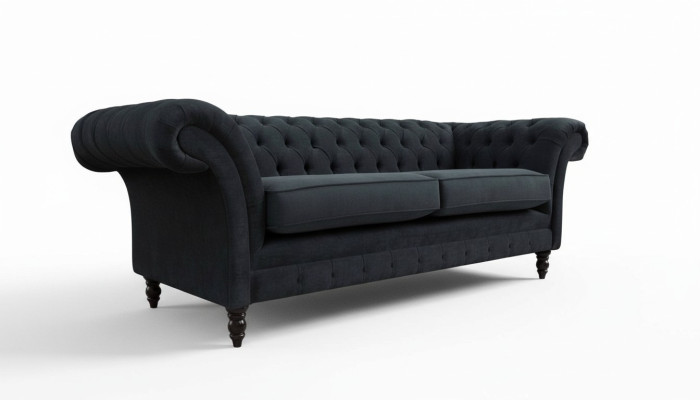 Chesterfield Roze Nieuwe Driepersoons Stoffen Design Bank Gestoffeerde Bank Nieuw