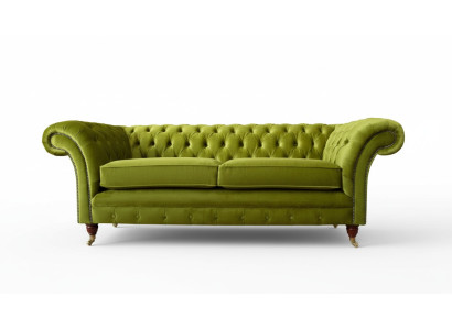 Bankstel 3-zits Stof Design Bank Beklede Bankstellen Textiel Modern Chesterfield