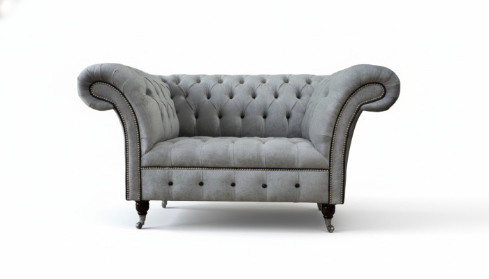 Chesterfield stoel stof woonkamer design bekleding textiel design luxe