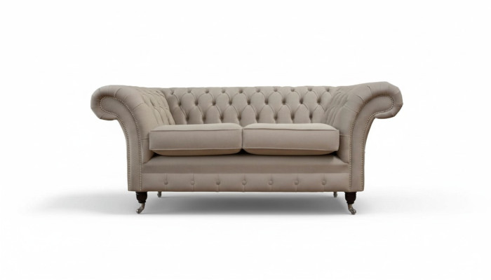 Chesterfield textiel gestoffeerde bankstel luxe bank stoffen bankstellen 2-zits