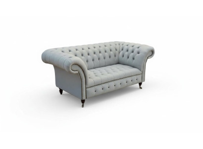 Chesterfield Bank Bekleding Meubels Tweezits Grijs Bankstellen Banken Leer