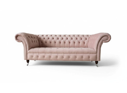 Chesterfield 3-zits Roze Design Banken Bekleding Bankstellen Stof Textiel