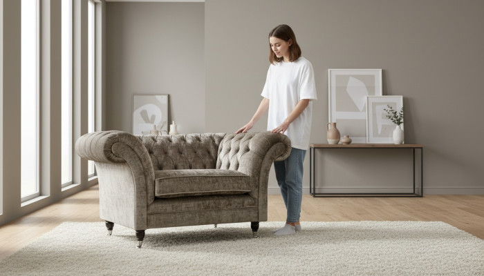 Ontwerp Chesterfield fauteuil 1 zitsbank gestoffeerde luxe textielbanken