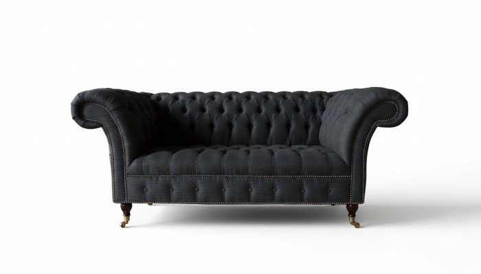 Ontwerp Chesterfield Stoffen Bank Bankstel 2 Zits Bekleding Textiel Stof Nieuw