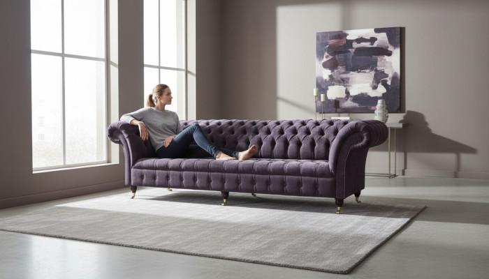 Sofa 4-zits bank Bekleding Ontwerp Stof Woonkamer Ontwerp Meubilair Nieuw