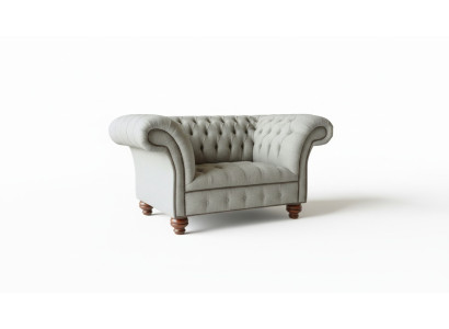 Chesterfield eenzits bank fauteuil bank gestoffeerde zitmeubel textiel stof
