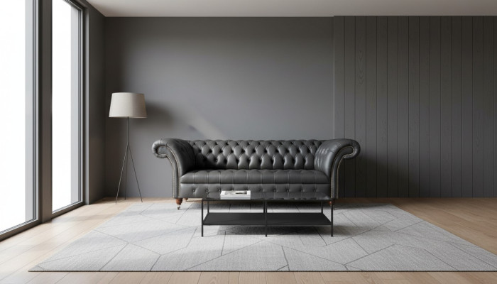 Chesterfield Design Luxe Gestoffeerde Bank Bank Zit Leder Nieuw Bank Nieuw