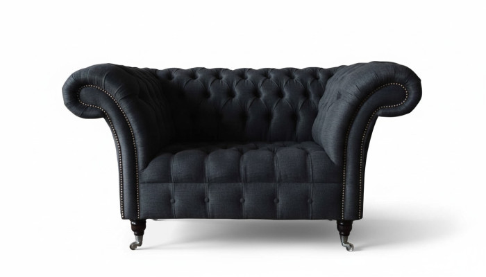 Bank Bekleding Bankstof Chesterfield Banken 1,5 zitsbank Losse fauteuil Grijs