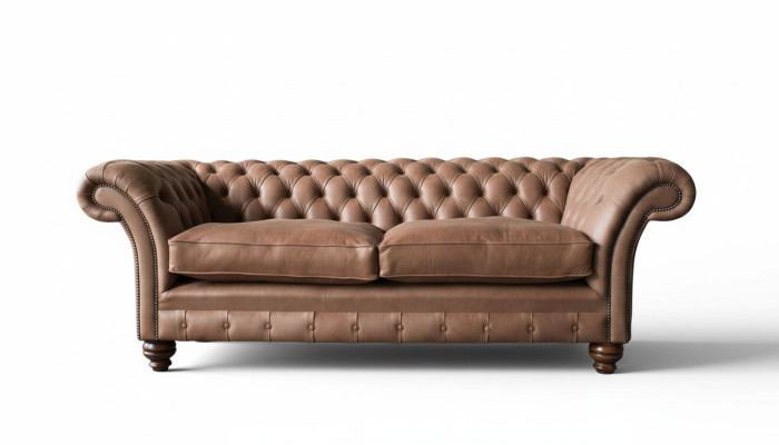 Chesterfield Bank Ontwerp Luxe Leder Bekleding Klassieke Bank 3-Zitter