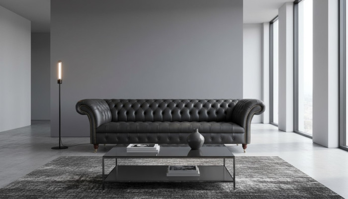 Luxe vierzitsbank 4 zits woonkamer Chesterfield Engels stofontwerp