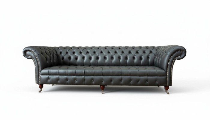 Luxe vierzitsbank 4 zits woonkamer Chesterfield Engels stofontwerp