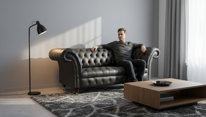 Chesterfield leren bank bank bekleding 2 zits designer banken bankstellen