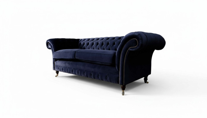 Chesterfield driezitsbank gestoffeerde designbank 3-zitsbank meubels