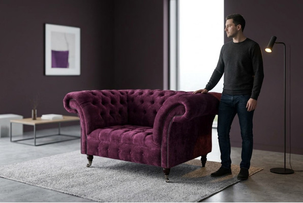 Fauteuil Luie stoel Luxe 1-zits Gestoffeerd Ontwerp Stof Modern