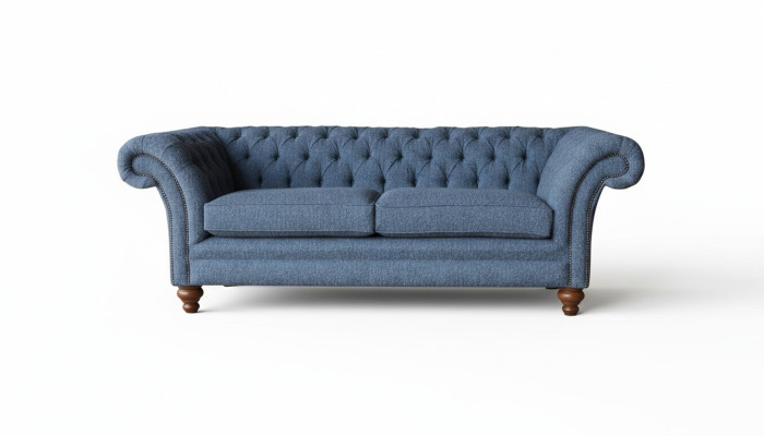 Engels Chesterfield Bank Bank Kantoor Meubels Driezitter Fluweel 230cm Banken