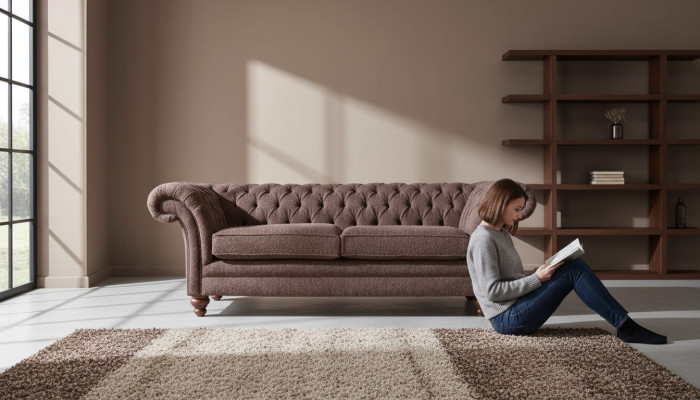 Grote Chesterfield Engelse klassieke stijl bankbank 3-zits bekleding 230cm