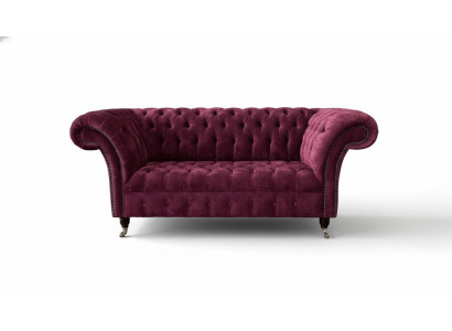 Sofa Luxe Textiel Chesterfield Bank Bankstellen Bekleding 2 Zits Roze Ontwerp