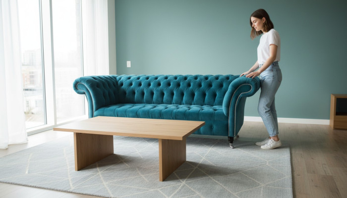 Bank Driepersoons Bekleed 3-zits Bankstellen Design Luxe Meubels Textiel Nieuw