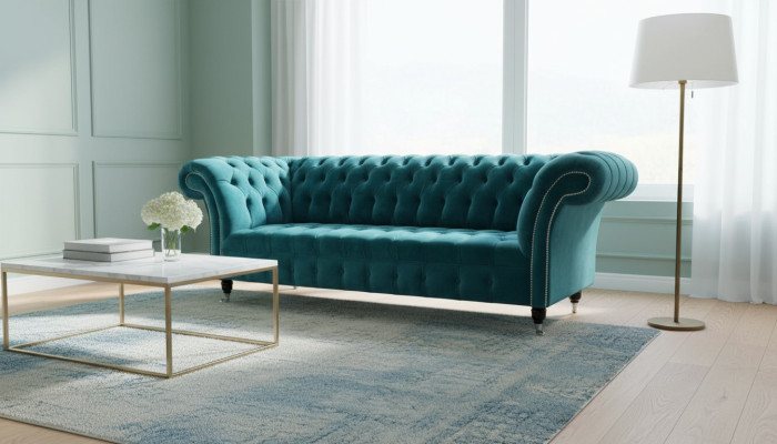 Bank Driepersoons Bekleed 3-zits Bankstellen Design Luxe Meubels Textiel Nieuw