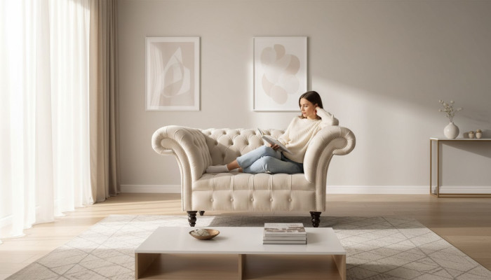 Couch bekleding bank textiel Chesterfield banken 1,5-zits 1-zits roze