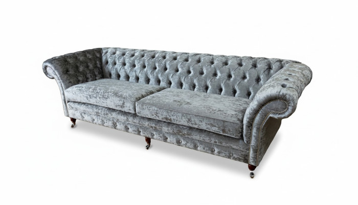 Vierzits bank Banken 4-zits Chesterfield woonkamer stof design stoel.