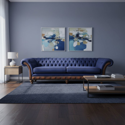 Moderne Chesterfield bank 4-zits luxe bankstoffen woonkamercouch nieuw