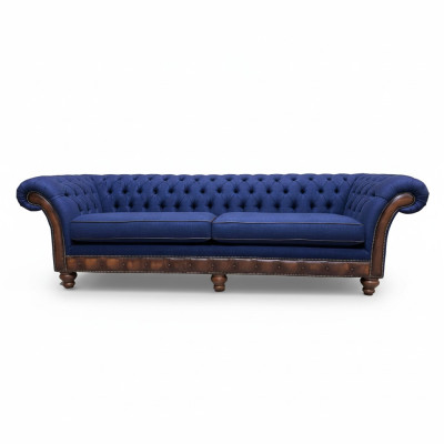 Moderne Chesterfield bank 4-zits luxe bankstoffen woonkamercouch nieuw