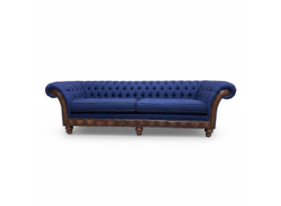 Moderne Chesterfield bank 4-zits luxe bankstoffen woonkamercouch nieuw