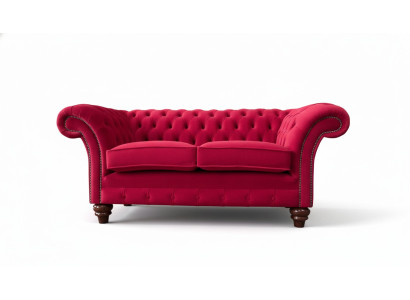 Ontwerp Modern Textiel Sofa 2-Zitsbank Gestoffeerde Luxe Bankstellen Chesterfield