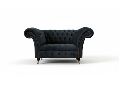 Chesterfield Design Bank Fauteuil Bekleding Luxe Textiel Bankstellen 1-Zits